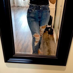 Junior high rise straight Jean